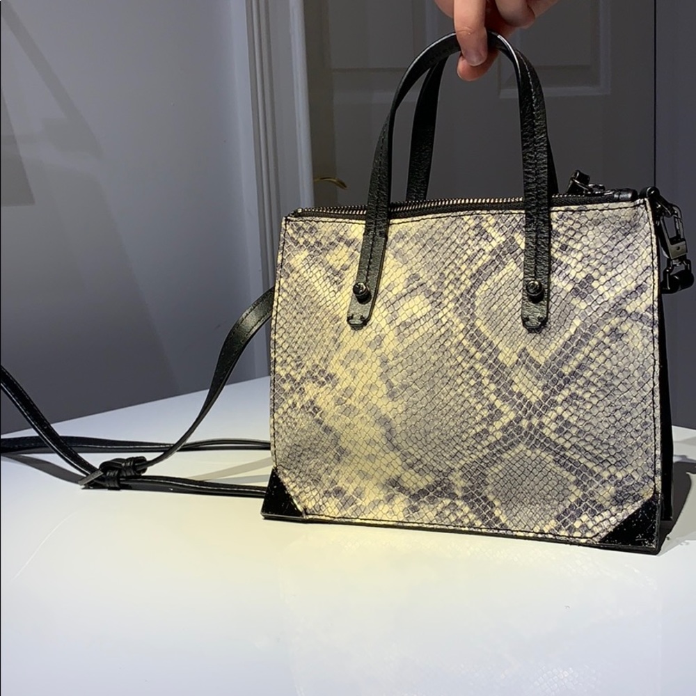 Crossbody snake-skin bag